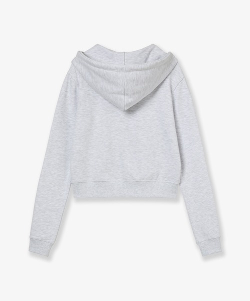DOT SMALL LETTER CROP HOOD ZIP UP（パーカー）｜aeae