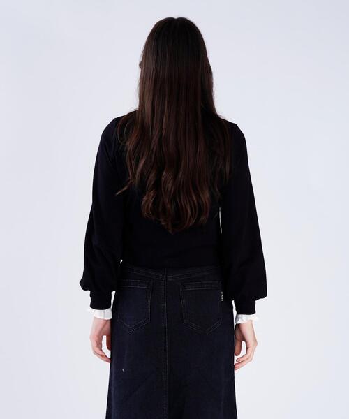 To b. by agnes b.（トゥービーバイアニエスベー）の「トラディショナルプリティカーディガン（カーディガン/ボレロ・レディース・ブラック・38/40）」の3枚目の写真