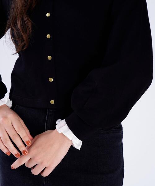 To b. by agnes b.（トゥービーバイアニエスベー）の「トラディショナルプリティカーディガン（カーディガン/ボレロ・レディース・ブラック・38/40）」の5枚目の写真