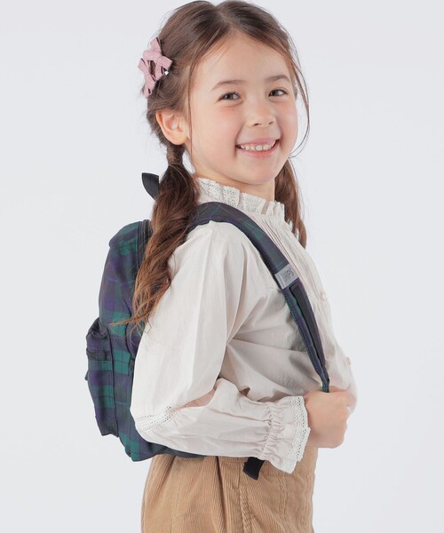SHIPS（シップス）の「SHIPS KIDS:50th ANNIV チェック デイ パック S（バックパック/リュック・キッズ・ネイビー・ONE SIZE）」の4枚目の写真