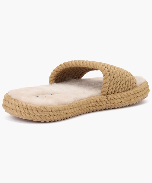 BOHONOMAD（ボホノマド）の「S.TROPEZ/サントロペ ファーリースリッパ (WOMEN)（サンダル・レディース・ブラック/ベージュ・37/38/39）」の4枚目の写真