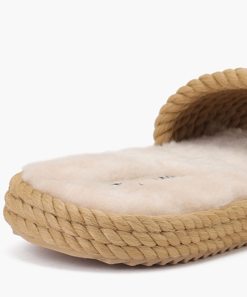 BOHONOMAD（ボホノマド）の「S.TROPEZ/サントロペ ファーリースリッパ (WOMEN)（サンダル・レディース・ブラック/ベージュ・37/38/39）」の6枚目の写真