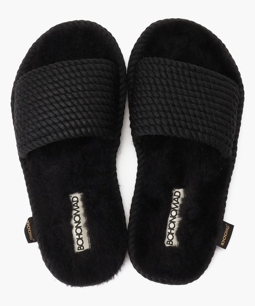 BOHONOMAD（ボホノマド）の「S.TROPEZ/サントロペ ファーリースリッパ (WOMEN)（サンダル・レディース・ブラック/ベージュ・37/38/39）」の14枚目の写真