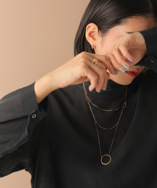 Lilas（リラ）の「コンパクトチェーン38cmネックレス K10（ネックレス