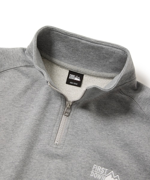 Stone  グレー ハーフジップ スウェット FIRST DOWN（ファーストダウン）の「ハーフジップ スウェット