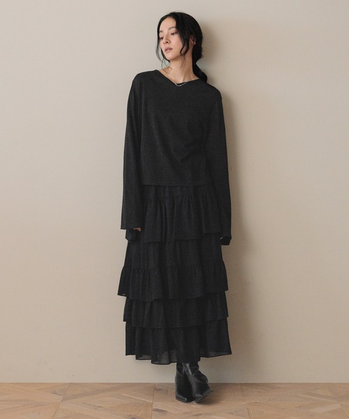 セール】タータンチェックティアードスカート 581951（スカート