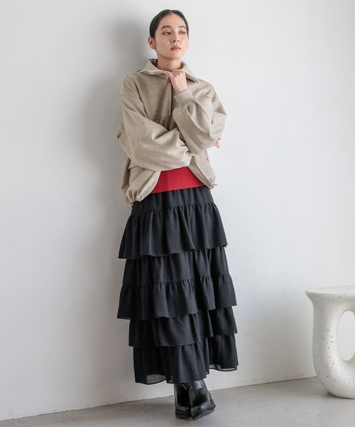 タータンチェックティアードスカート 581951（スカート）｜LOWRYS FARM