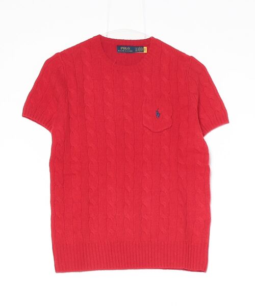 ケーブル ウールカシミヤ ショートスリーブ セーター（ニット/セーター