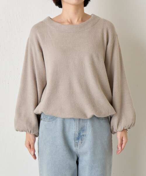 Jena espace merveilleux(ジェナ エスパスメルヴェイユ)の「袖バルーンニット(ニット/セーター・レディース・ブラック/パープル/グレー・FREE)」の17枚目の写真