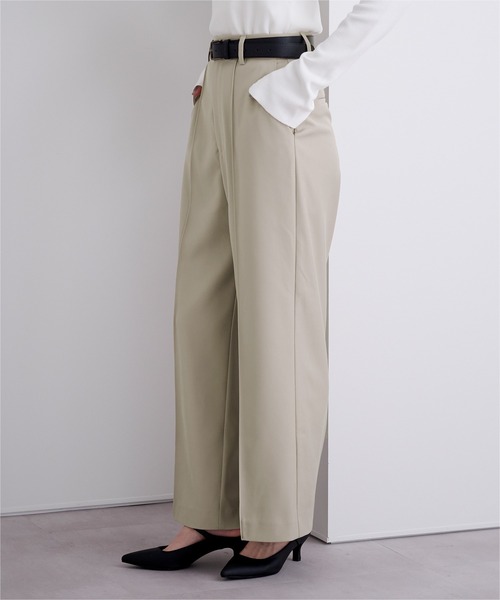 UR'S(ユアーズ)の「ピンタックセンタープレスワイドパンツ(その他パンツ・レディース・ブラック/グレイッシュベージュ/ダークネイビー・M/S/L/MT)」の19枚目の写真