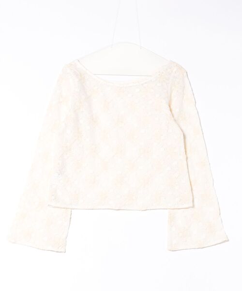 TINA:JOJUN(ティーナジョジュン)の「フラワーコード刺繍 トップス TINA:JOJUN(Tシャツ/カットソー・レディース・ホワイト・M)」の11枚目の写真