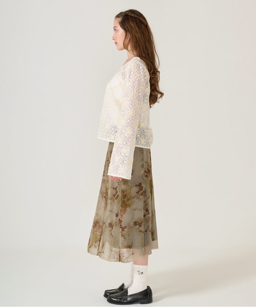 TINA:JOJUN(ティーナジョジュン)の「フラワーコード刺繍 トップス TINA:JOJUN(Tシャツ/カットソー・レディース・ホワイト・M)」の9枚目の写真