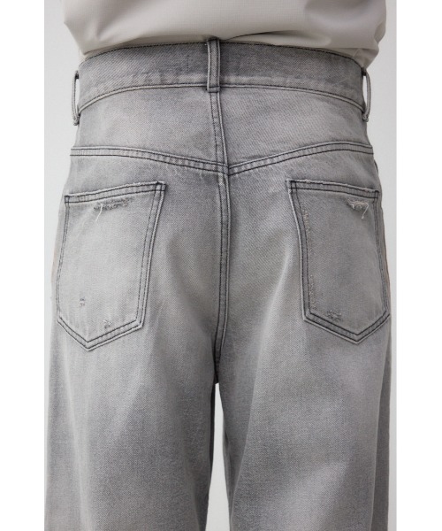 AZUL by moussy(アズールバイマウジー)の「AZUL DENIM デストロイワイド(デニムパンツ・メンズ・ブルー/ライトブラック・MEDIUM/LARGE)」の9枚目の写真