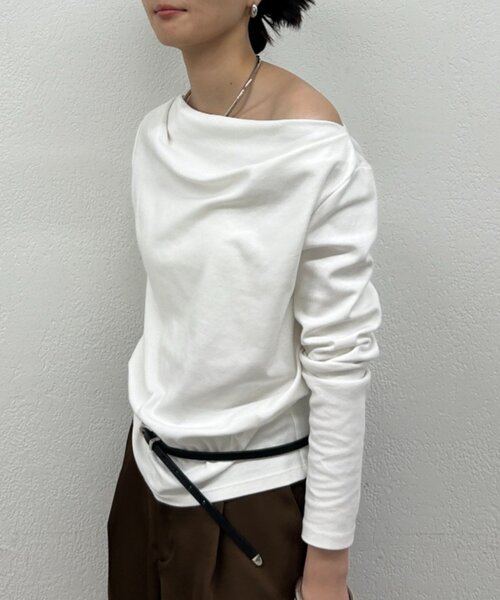 LOUNGEDRESS（ラウンジドレス）の「ドレープロンT（Tシャツ/カットソー・レディース・チャコールグレー/ブラック/オフホワイト/グレー/ブラック系その他・FREE）」の22枚目の写真