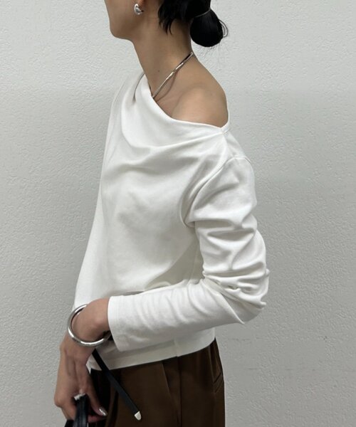 LOUNGEDRESS（ラウンジドレス）の「ドレープロンT（Tシャツ/カットソー・レディース・チャコールグレー/ブラック/オフホワイト/グレー/ブラック系その他・FREE）」の21枚目の写真