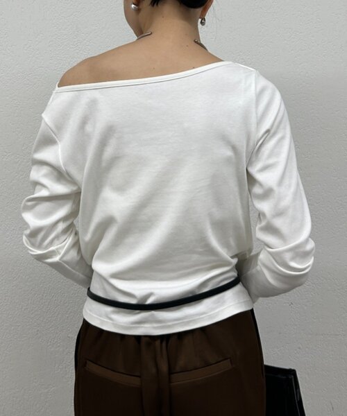 LOUNGEDRESS（ラウンジドレス）の「ドレープロンT（Tシャツ/カットソー・レディース・チャコールグレー/ブラック/オフホワイト/グレー/ブラック系その他・FREE）」の20枚目の写真