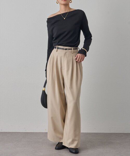 LOUNGEDRESS（ラウンジドレス）の「ドレープロンT（Tシャツ/カットソー・レディース・チャコールグレー/ブラック/オフホワイト/グレー/ブラック系その他・FREE）」の12枚目の写真