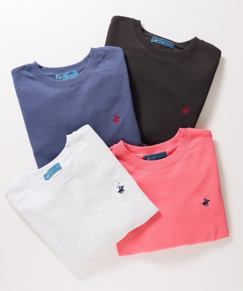 BEVERLY HILLS POLO CLUB(ビバリーヒルズポロクラブ)の「【BEVERLY HILLS POLO CLUB/ビバリーヒルズポロクラブ】裾ダーツクルーネックスウェット(スウェット・レディース・オレンジ/ダークブルー/オートミール/ブラック・MEDIUM)」の17枚目の写真