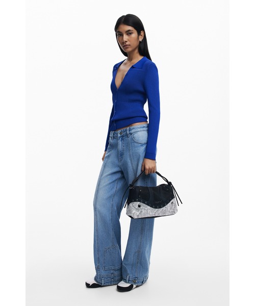 Desigual（デシグアル）の「スタッズ付きミディアムスネークバッグ（ハンドバッグ・レディース・ブラック・FREE）」の9枚目の写真