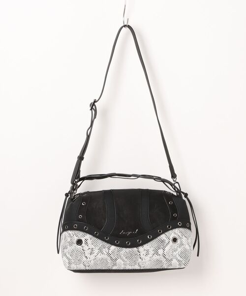 Desigual（デシグアル）の「スタッズ付きミディアムスネークバッグ（ハンドバッグ・レディース・ブラック・FREE）」の10枚目の写真