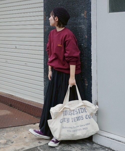 INTER FACTORY(インターファクトリー)の「IF Div. × MARIN 2wayニュースペーパーバック(ショルダーバッグ・レディース・ナチュラル/オレンジ・FREE)」の6枚目の写真