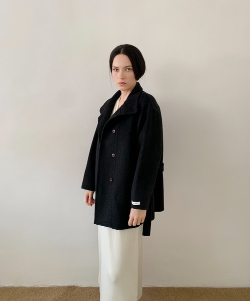 セール】DECADE CLASSIC リバーウールステンカラーコート（ステン