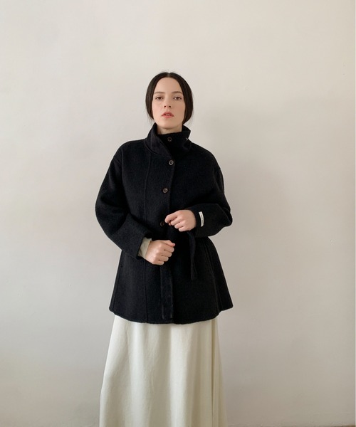 セール】DECADE CLASSIC リバーウールステンカラーコート（ステン