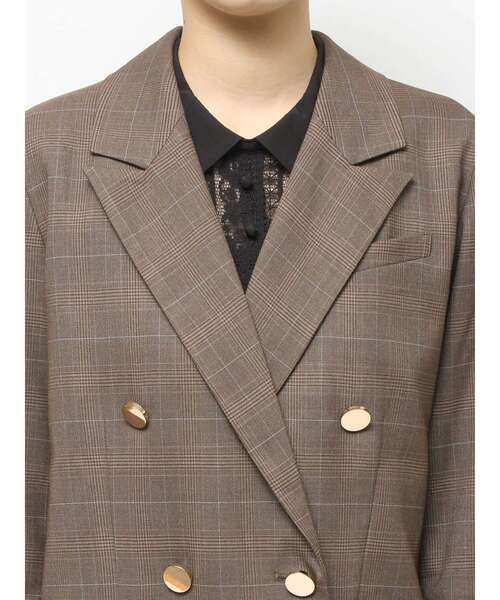 TONAL(トーナル)の「ベーシック金釦ブレザー(テーラードジャケット・レディース・ブラウン/ネイビー/グレー・MEDIUM)」の7枚目の写真