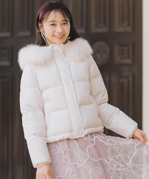 WILLSELECTION（ウィルセレクション）の「ファー付きショートダウン（ダウンジャケット/コート・レディース・ベージュ/ピンク/ブラック/オフホワイト・FREE）」の16枚目の写真