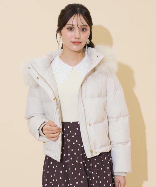WILLSELECTION ファー付きショートダウン ホワイト ファー付きショートダウン（ダウンジャケット/コート）｜WILLSELECTION