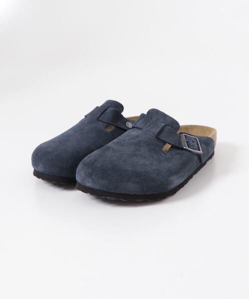 BIRKENSTOCK◆サンダル/42/NVY/レザー