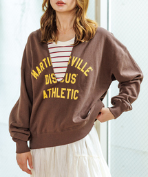 DISCUS | 【DISCUS/ディスカス】裏毛スキッパーUネックスウェット/トップス/スウェット/スキッパー/Y2K【WEB限定】(スウェット)