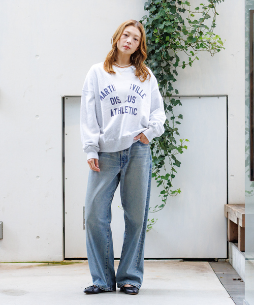 DISCUS(ディスカス)の「【DISCUS/ディスカス】裏毛スキッパーUネックスウェット/トップス/スウェット/スキッパー/Y2K【WEB限定】(スウェット・レディース・グレー/ブラック/ブラウン・フリー)」の10枚目の写真