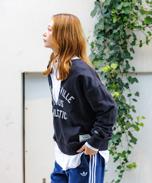 DISCUS(ディスカス)の「【DISCUS/ディスカス】裏毛スキッパーUネックスウェット/トップス/スウェット/スキッパー/Y2K【WEB限定】(スウェット・レディース・グレー/ブラック/ブラウン・フリー)」の18枚目の写真