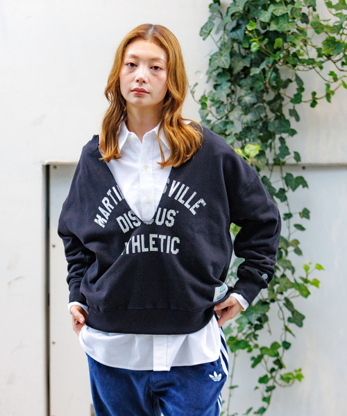 DISCUS(ディスカス)の「【DISCUS/ディスカス】裏毛スキッパーUネックスウェット/トップス/スウェット/スキッパー/Y2K【WEB限定】(スウェット・レディース・グレー/ブラック/ブラウン・フリー)」の19枚目の写真