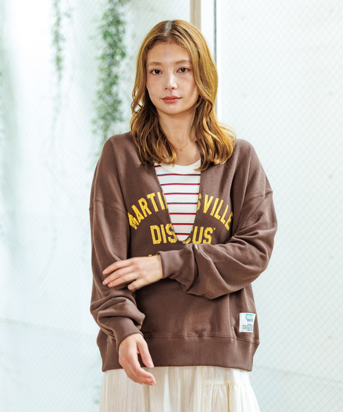 DISCUS(ディスカス)の「【DISCUS/ディスカス】裏毛スキッパーUネックスウェット/トップス/スウェット/スキッパー/Y2K【WEB限定】(スウェット・レディース・グレー/ブラック/ブラウン・フリー)」の21枚目の写真