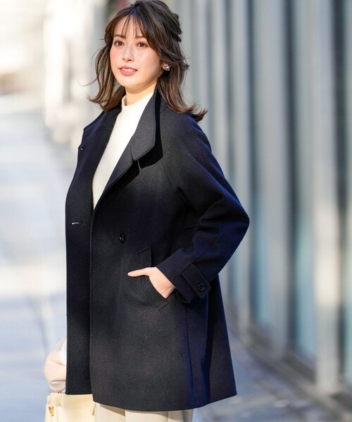 ウールライクスタンドカラー ミドルコート（その他アウター）｜ANY SIS