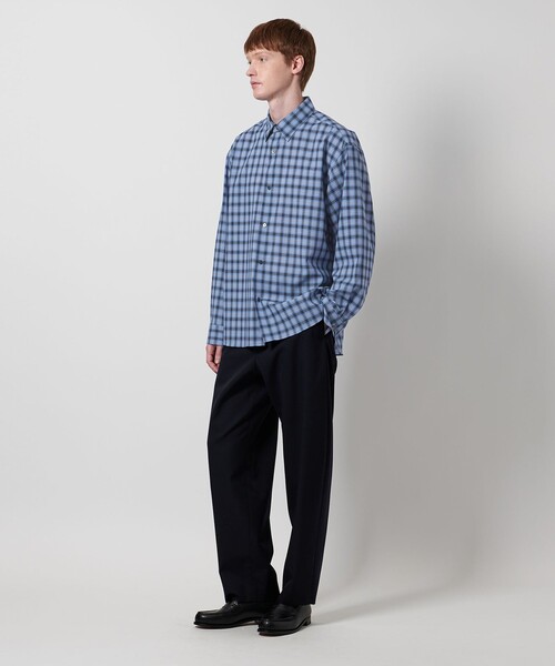 LOEFF（ロエフ）の「＜LOEFF＞チェック シャツ UNISEX（シャツ/ブラウス・レディース・グレー系/コバルトブルー・1/2/0）」の9枚目の写真