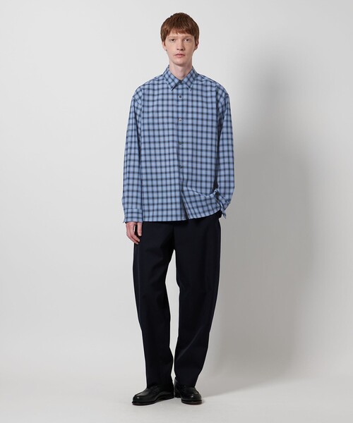 LOEFF（ロエフ）の「＜LOEFF＞チェック シャツ UNISEX（シャツ/ブラウス・レディース・グレー系/コバルトブルー・1/2/0）」の10枚目の写真