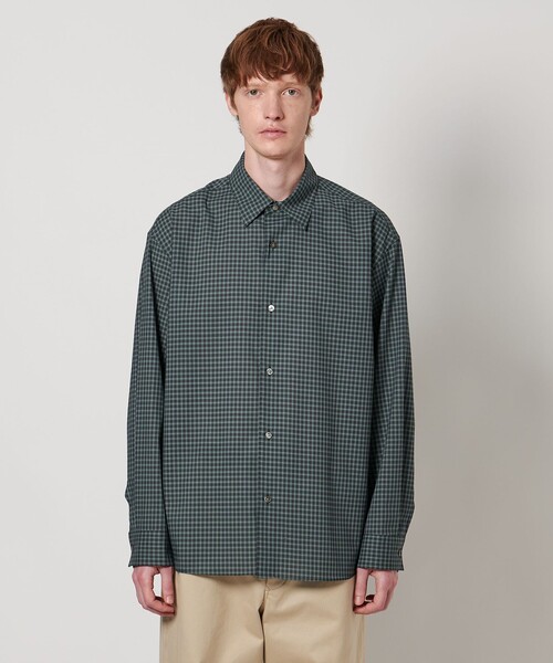 LOEFF（ロエフ）の「＜LOEFF＞チェック シャツ UNISEX（シャツ/ブラウス・レディース・グレー系/コバルトブルー・1/2/0）」の21枚目の写真