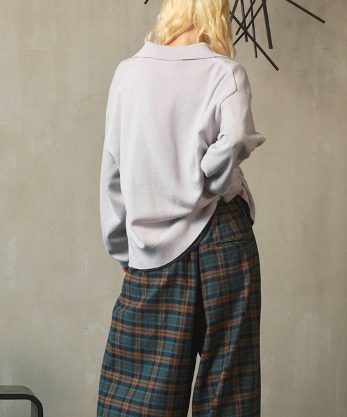 MAISON SPECIAL(メゾンスペシャル)の「《UNISEX》Cashfeel Extra Fine Merino Wool Prime-Over Skipper Knit Pullover/キャッシュフィールエクストラファインメリノウールプライムオーバースキッパーニットプルオーバー【MAISON SPECIAL/メゾンスペシャル】(ニット/セーター・メンズ・レッド/ブルー/ブラック/グレイッシュベージュ・0/1/2)」の17枚目の写真