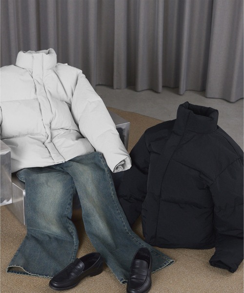LUENNA(ルエナ)の「【LUENNA】Oversized Volume Padded Jacket / オーバーサイズ ボリュームパテッド中綿ジャケット(ダウンジャケット/コート・メンズ・ライトグレー/ブラック・M/S/L)」の6枚目の写真