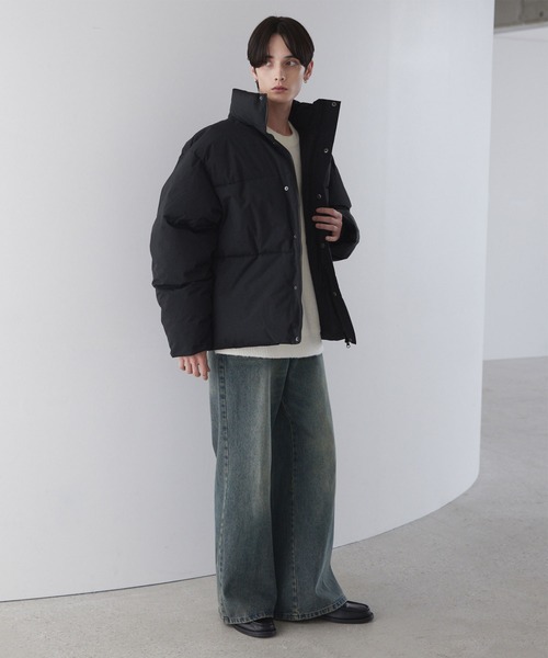 LUENNA(ルエナ)の「【LUENNA】Oversized Volume Padded Jacket / オーバーサイズ ボリュームパテッド中綿ジャケット(ダウンジャケット/コート・メンズ・ライトグレー/ブラック・M/S/L)」の16枚目の写真