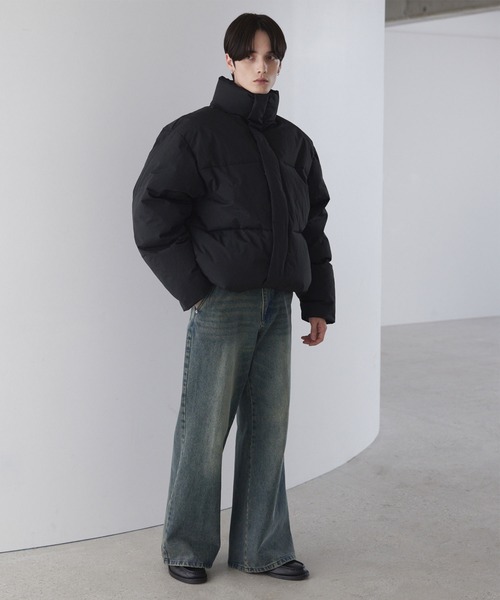 LUENNA(ルエナ)の「【LUENNA】Oversized Volume Padded Jacket / オーバーサイズ ボリュームパテッド中綿ジャケット(ダウンジャケット/コート・メンズ・ライトグレー/ブラック・M/S/L)」の22枚目の写真