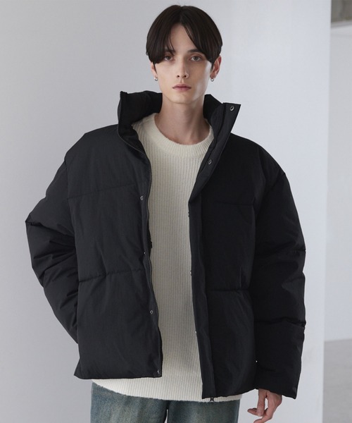 LUENNA(ルエナ)の「【LUENNA】Oversized Volume Padded Jacket / オーバーサイズ ボリュームパテッド中綿ジャケット(ダウンジャケット/コート・メンズ・ライトグレー/ブラック・M/S/L)」の3枚目の写真