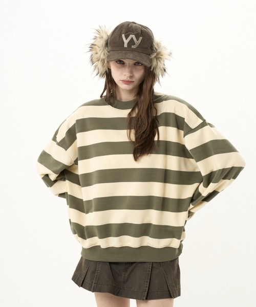 striped sweatshirt/ボーダースウェット（スウェット）｜BENUA（ベヌア