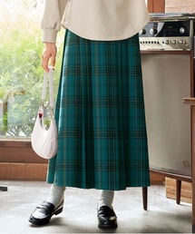 なめらかウール調タックデザインスカート