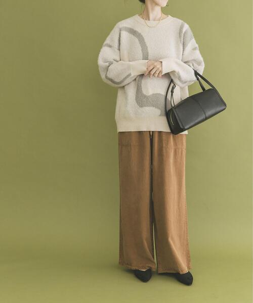 ITEMS URBANRESEARCH（アイテムズ アーバンリサーチ）の「フェザージャガードニット（ニット/セーター・レディース・アイボリー/ブルー/ブラウン/チャコールグレー/ブルー系その他・FREE）」の9枚目の写真