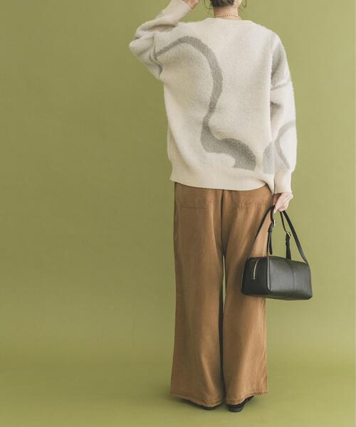 ITEMS URBANRESEARCH（アイテムズ アーバンリサーチ）の「フェザージャガードニット（ニット/セーター・レディース・アイボリー/ブルー/ブラウン/チャコールグレー/ブルー系その他・FREE）」の10枚目の写真