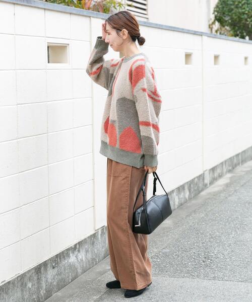 ITEMS URBANRESEARCH（アイテムズ アーバンリサーチ）の「フェザージャガードニット（ニット/セーター・レディース・アイボリー/ブルー/ブラウン/チャコールグレー/ブルー系その他・FREE）」の16枚目の写真